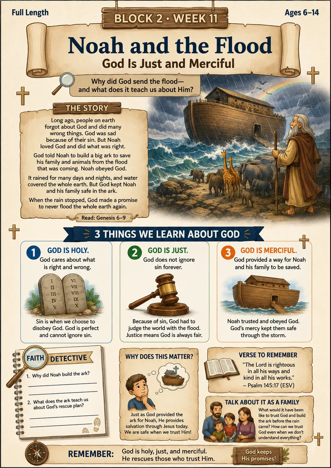 Week 11 — Noah and the Flood: God Is Just and Merciful